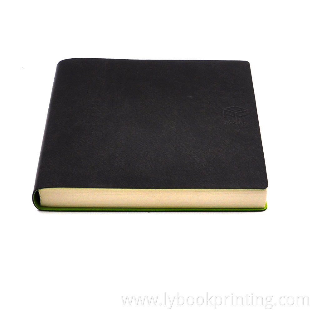 Custom PU leatherette cover notebook Softcover formal business style Journals with paper pocket